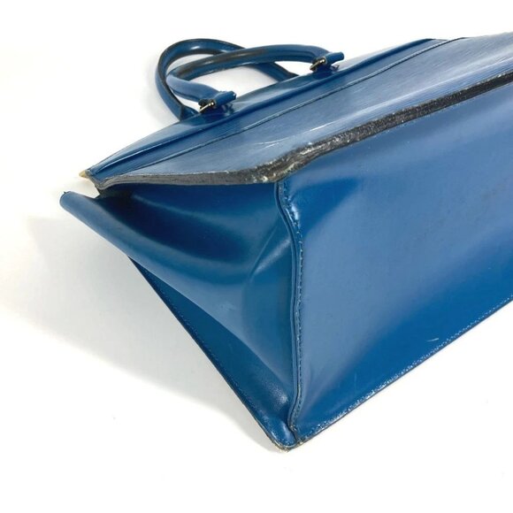 LOUIS VUITTON M48185 Epi Riviera Bag Shoulder Bag Tote Bag Leather Toledo Blue - Picture 10 of 15